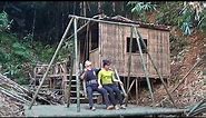 Primitive Technology: How to make a bamboo swing | Romance for him and his wife | Primitive Tool