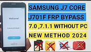 SAMSUNG J7 CORE FRP BYPASS 2024 | SAMSUNG j701f 7.0,7.1.1 FRP BYPASS WITHOUT PC