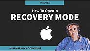 Mac OSX: How To Open in Recovery Mode