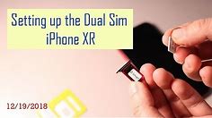 Setting up the dual sim iPhone XR with two sim cards