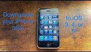 How to downgrade the iPhone 3GS to iOS 3/4/5 (Old BR, from iOS 4.1)