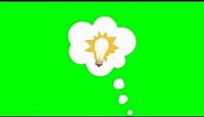 Light Bulb Idea 2D Animation (Green Screen)