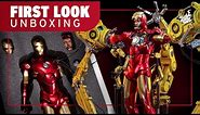 Hot Toys Iron Man Mark IV With Suit Up Gantry 1/4 Scale Figure Unboxing | First Look