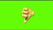 3D Thumbs Down Emoji Loop Green Screen Animation | Royalty-Free | face emoji
