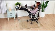 Glass Office Chair Mat for Hardwood Floors Review | Vitrazza Glass Chair Mats