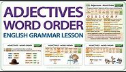 Adjectives Word Order – English Grammar Lesson