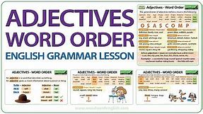 Adjectives Word Order – English Grammar Lesson