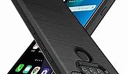 Osophter for LG Premier Pro Plus L455DL Case，LG Xpression Plus 3 Case Shock-Absorption Flexible TPU Rubber Phone Cover for LG Harmony 4(Black)