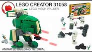 Lego Walker Mech MOC - LEGO CREATOR 31058 alternative build tutorial