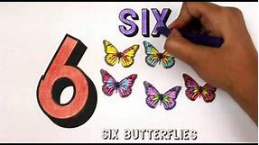 colouring Numbers, Learn Numbers for Kids by colouring, colouring Number 6 | Six - Baby Tube Fun