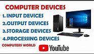 Computers Input, Output, Storage, and Processing devices and their Introduction