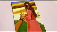 Couple Holding Hand Painting/ Loving Couple Art / Couple art / How to draw Couple Painting