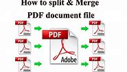 How to split & Merge a PDF Documents into Single or Separate PDF files free
