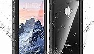 Janazan iPhone 7 Plus/iPhone 8 Plus Waterproof Case, 360 Full Body Clear Protective Case with Built-in Screen Protector, Waterproof Shockproof Dustproof Snowproof for 5.5 inch (Black/Clear)