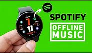 How to use SPOTIFY on Samsung Galaxy Watch 4!! Download OFFLINE Music!!!