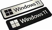 Windows 11 Sticker Badge Decal/Two (2) Emblems - for New Microsoft Windows 11