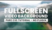 Fullscreen Video Background with Html & CSS