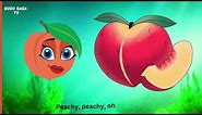 Peach Song | Peach Cartoon Fruit Song for Kids | Peach Fruit | Peach Animation Video | Fruits Song |