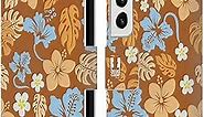 Head Case Designs Medley Hawaiian Patterns Leather Book Wallet Case Cover Compatible with Samsung Galaxy S22 5G