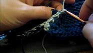 How to Join Knit Pieces with Flat Single Crochet
