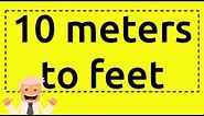10 meters to feet