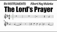The Lord's Prayer Bb Instruments Sheet Music Backing Track Play Along Partitura