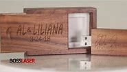 Laser Engraved Walnut USB Flash Drive with Wood Case