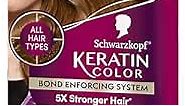 Schwarzkopf Keratin Color Permanent Hair Color, 7.5 Caramel Blonde, 1 Application - Salon Inspired Permanent Hair Dye, for up to 80% Less Breakage vs Untreated Hair and up to 100% Gray Coverage
