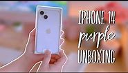 iPhone 14 purple unboxing and trying out iPhone 13 cases