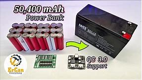 How to Convert 12v 7Ah Lead Acid Battery Into 12v 16.8Ah Li-Ion Battery Pack and 50400mAh Power Bank