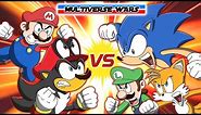 Sonic the Hedgehog VS Super Mario - ALL EPISODES - MULTIVERSE WARS! 🔵💥🌟