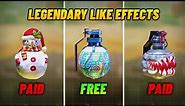 ✨ Legendary Like Effects Frag Grenades in CODM | Free Vs Paid