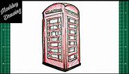 How to Draw a London Telephone Booth