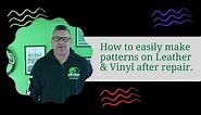 How to Easily make Grain on Leather & Vinyl after Repair - Air-drying Textures