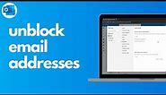How to unblock an email address in Outlook on the Web [Microsoft 365 - Outlook Online)