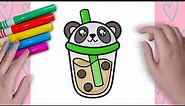 How To Draw A Cute Kawaii Panda Bubble Tea