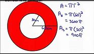 Area of Shaded Region Concentric Circles
