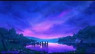 Anime Purple Evening Sky 4K Screensaver Live Wallpaper (hình nền động phong cảnh đẹp nhất)