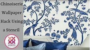 How To Get The Perfect Chinoiserie Wallpaper Look With Stencil by Cutting Edge Stencils