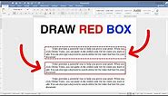 How To Draw a Red Box Around Text In Word