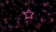 【4K】❤Neon Light Pink Stars Flying Star Background Video Loop❤【Background】【Wallpaper】