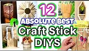 12 AWESOME CRAFT STICK DIYS/ Popsicle Stick Projects/Dollar Tree DIY/Craft Sticks/ Paint Stick DIYS
