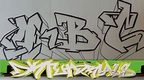 How to draw graffiti wildstyle - Graffiti Letters ABC step by step