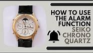How to use the Alarm Function on a Seiko Calendar Moon Phase Alarm Watch