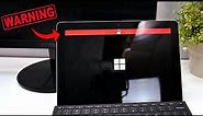 Red Unlock Bar Fix Microsoft Surface