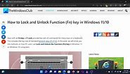How to Lock and Unlock Function (Fn) key in Windows 11/10