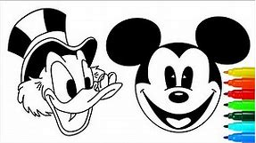 Mickey Mouse Scrooge McDuck Minnie Mouse Coloring Pages | Colouring Pages for Kids
