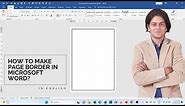 How To Create Page Border In MS Word? #word