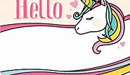 Avery Premium Rainbow Unicorn Name Tags, No Lift No Curl, 36 Handwriteable Name Stickers