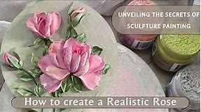 Basic Technique To Make Sculpture Painting Rose| How To Make Sculpture Painting Rose.
